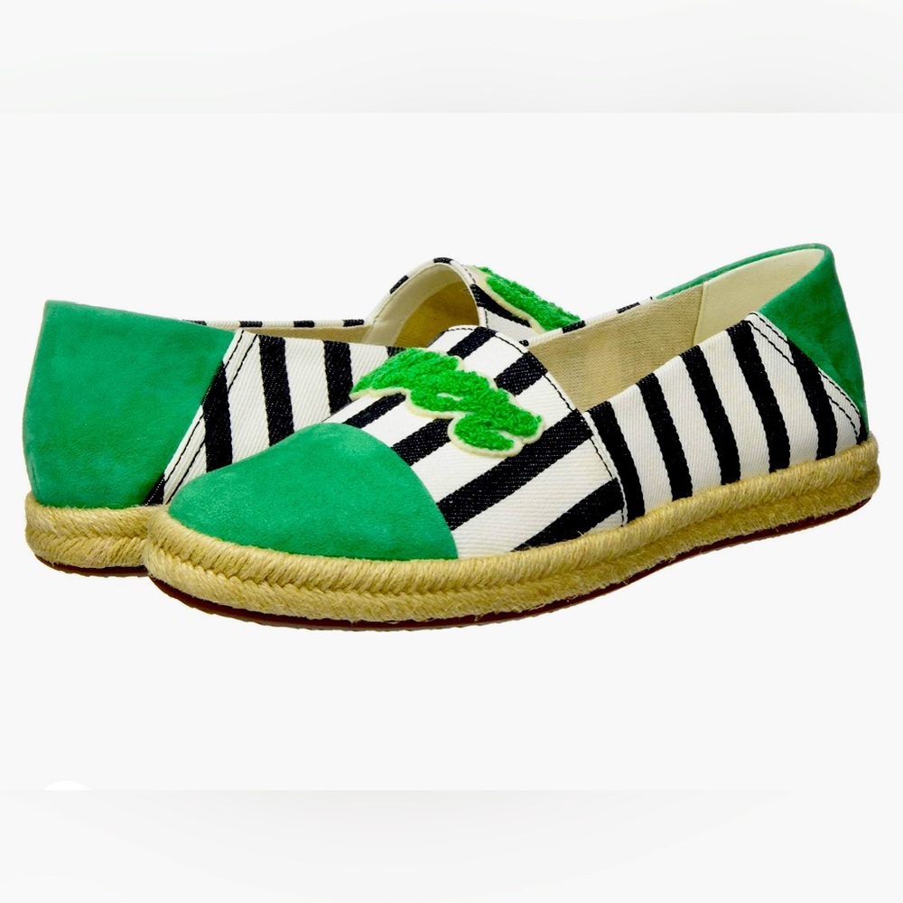 ⚡️NEW⚡️ GEOX Stripped Suede and Canvas Espadrilles